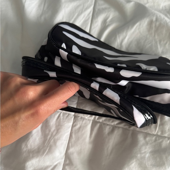 Zebra Print Makeup Bag | Travel Cosmetic Organizer | 8” x 4” - Picture 3 of 11